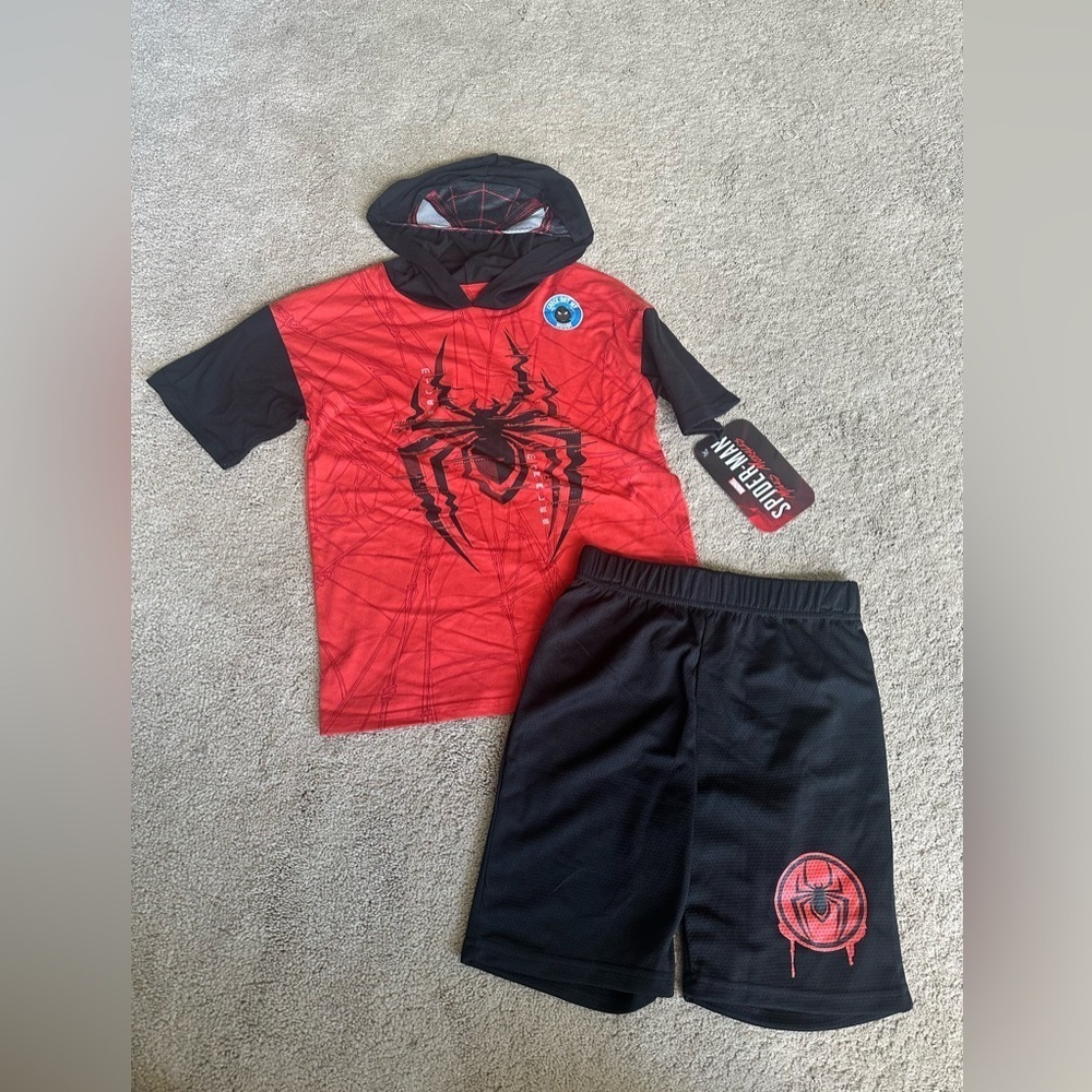Boys Spider-Man short set 7 nwt